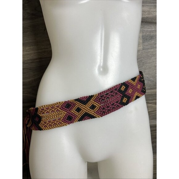 Bohemian Hand Woven Boho Style Corded Belt Colourful - Picture 1 of 6